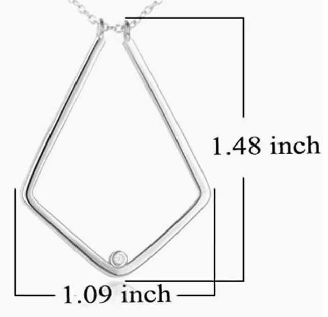 New European and American design simple V-shaped ring stand necklace for wife ring protector pendant