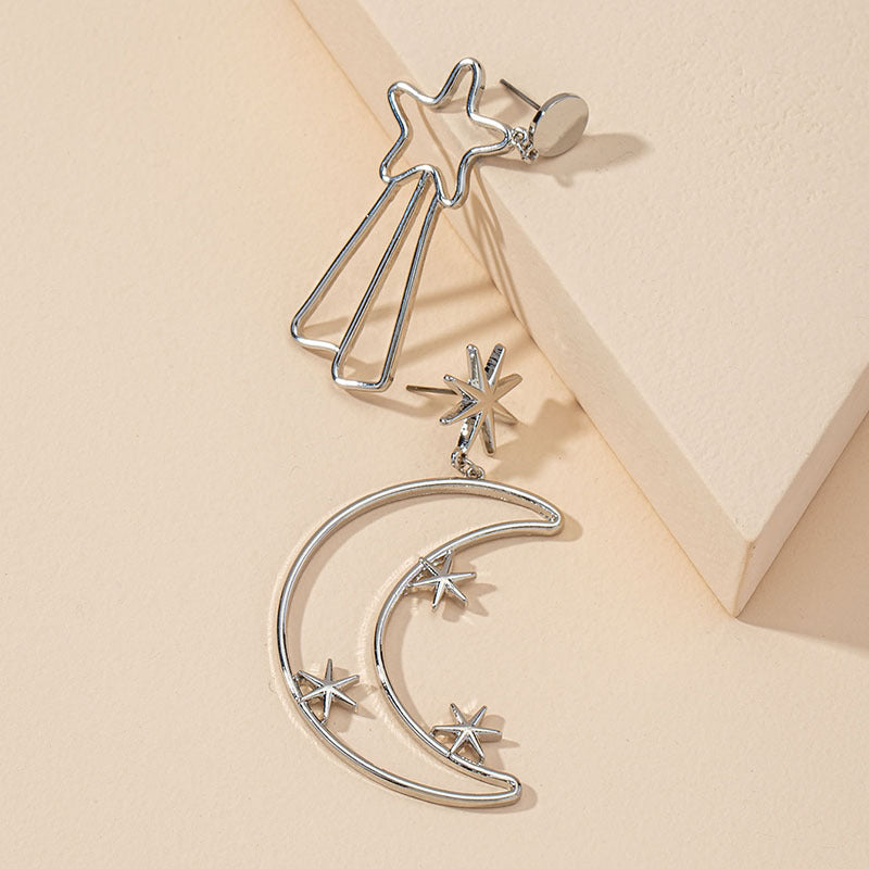 Hot Selling Popular Fashion Star And Moon Earrings Wholesale