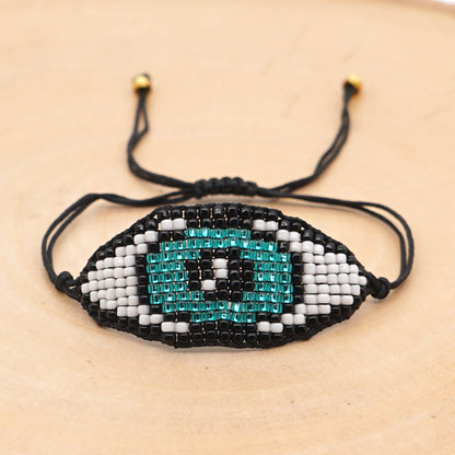 Halloween Devil Eyes Ethnic Style Mgb Rice Beads Hand-woven Bracelet