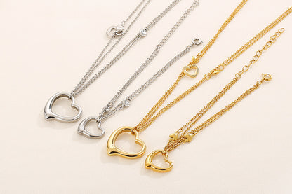 Creative Heart-shaped Pendant Stainless Steel Suit Fashion Stainless Steel Jewelry