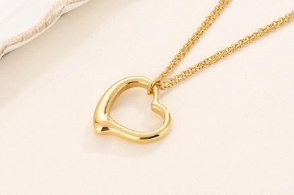 Creative Heart-shaped Pendant Stainless Steel Suit Fashion Stainless Steel Jewelry