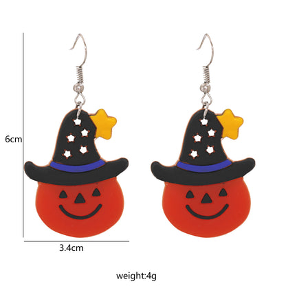 Halloween Pumpkin Ghost Acrylic Resin Earrings Wholesale Gooddiy