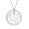 316 stainless steel ring love necklace, heart name lettering pendant, couple family gift necklace customized