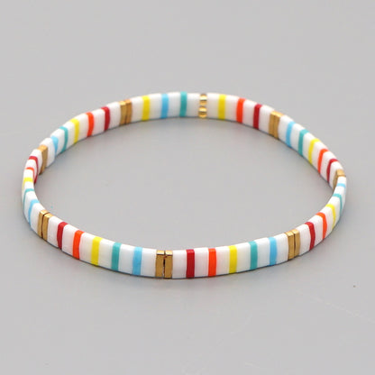 Fashion Square Seed Bead Knitting No Inlaid Women'S Bracelets