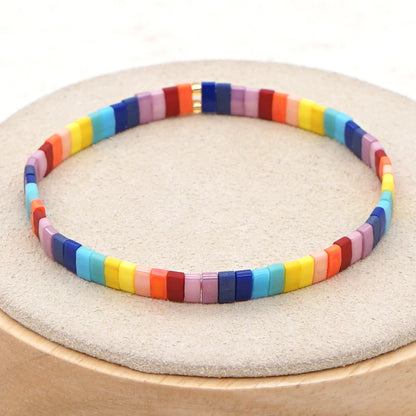 Fashion Square Seed Bead Knitting No Inlaid Women'S Bracelets