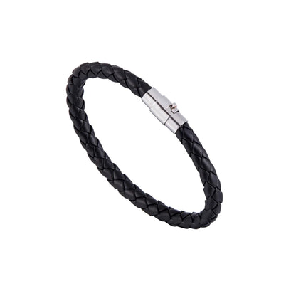 21cm   Leather Rope Woven Bracelet Copper Buckle Insurance Magnetic Buckle Bracelet Men'S And Women'S Personality Simple Jewelry