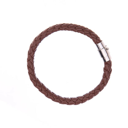 21cm   Leather Rope Woven Bracelet Copper Buckle Insurance Magnetic Buckle Bracelet Men'S And Women'S Personality Simple Jewelry