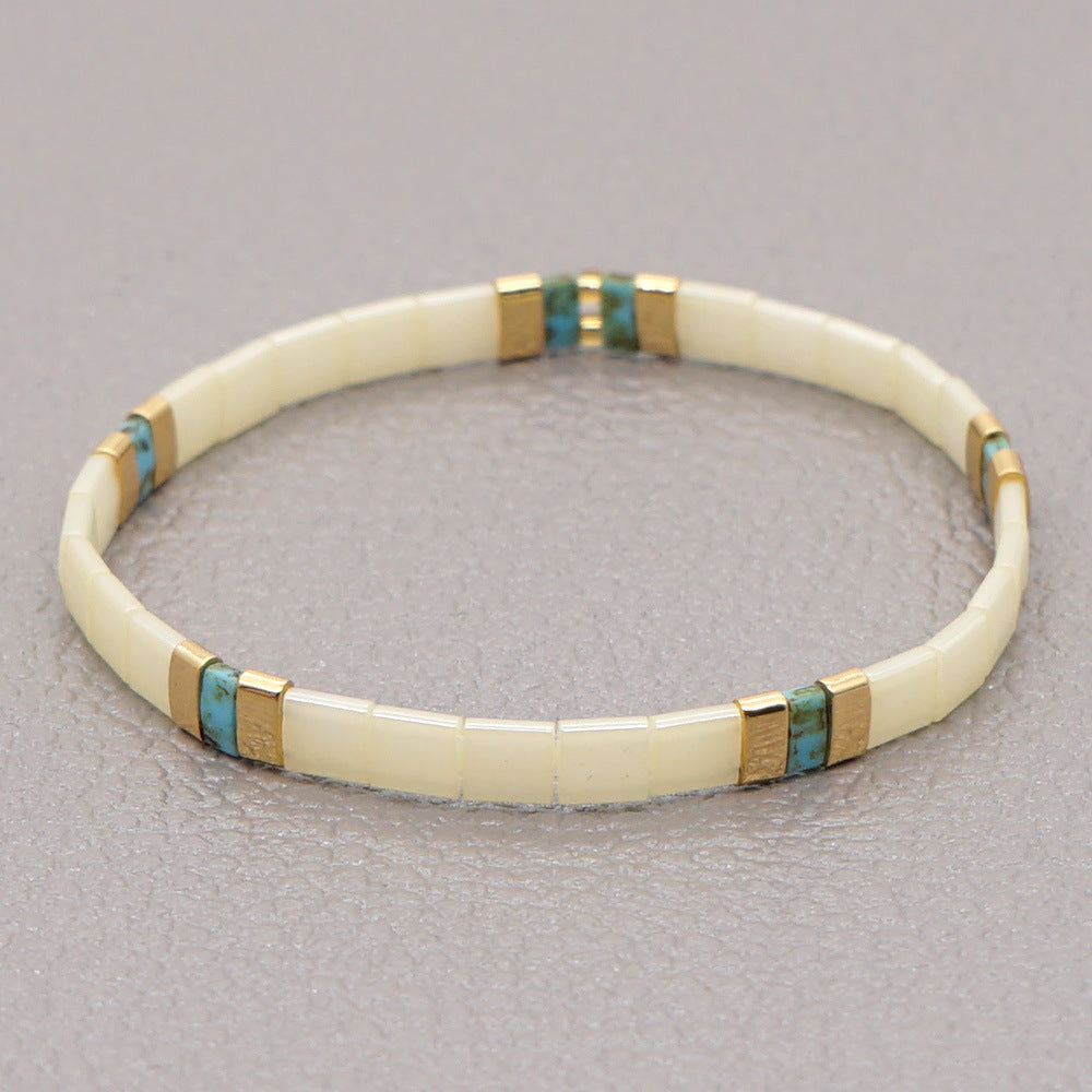 Fashion Square Seed Bead Knitting No Inlaid Women'S Bracelets