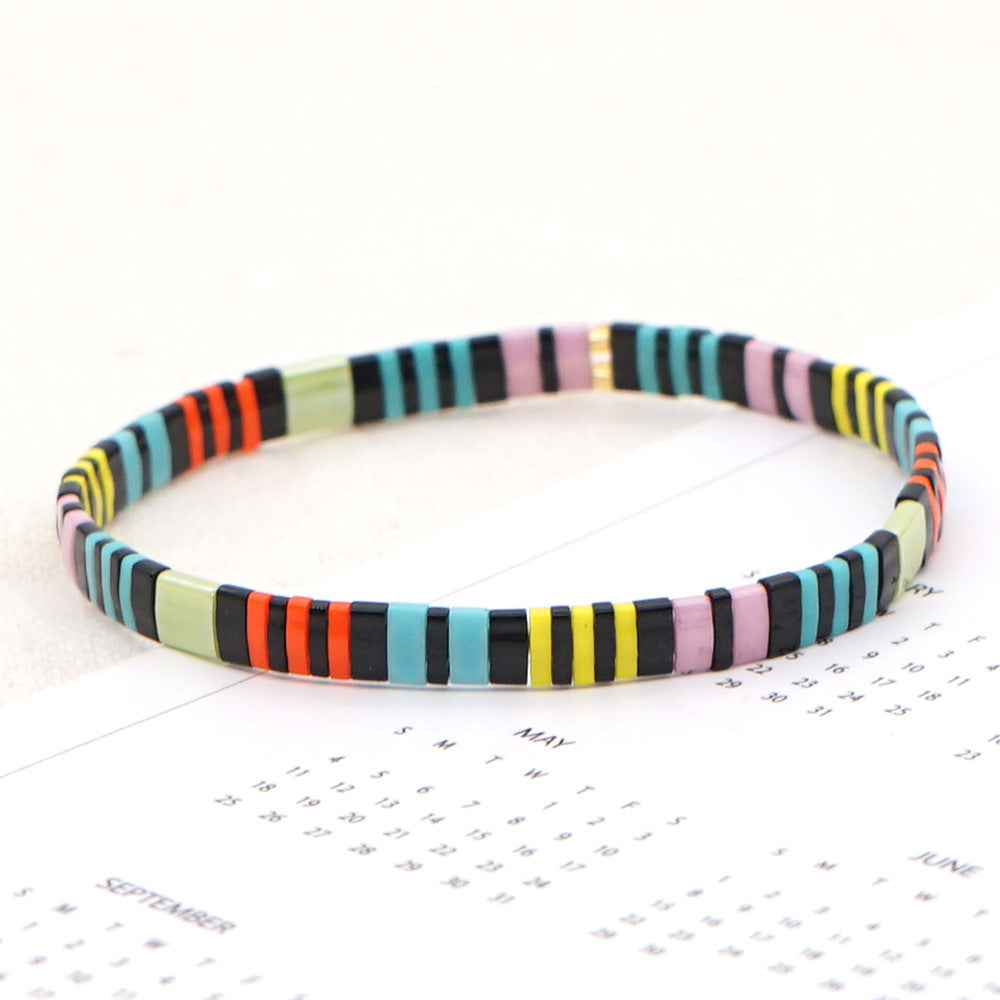 Fashion Square Seed Bead Knitting No Inlaid Women'S Bracelets