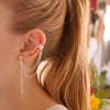 Personalized Metal Leaf Chain Tassel Earrings