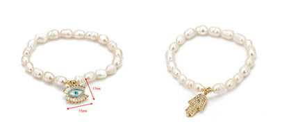 Simple Style Devil's Eye Zinc Alloy Beaded Bracelets 1 Piece