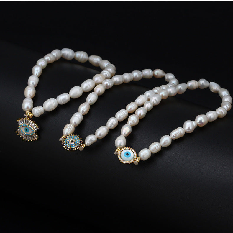 Simple Style Devil's Eye Zinc Alloy Beaded Bracelets 1 Piece