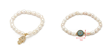 Simple Style Devil's Eye Zinc Alloy Beaded Bracelets 1 Piece