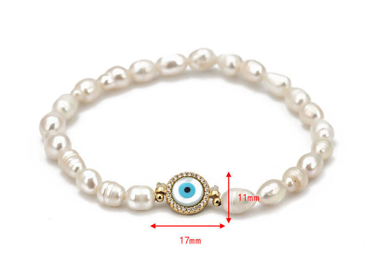 Simple Style Devil's Eye Zinc Alloy Beaded Bracelets 1 Piece