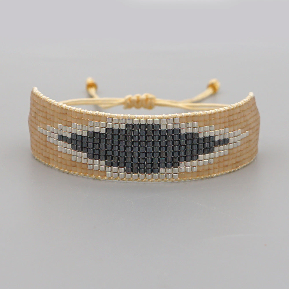 Geometric Miyuki Beads Handmade Woven Ethnic Style Wide Bracelet Wholesale Jewelry Gooddiy