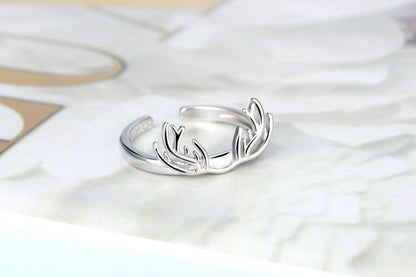 Simple Style Antlers Copper Plating Open Rings