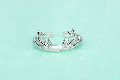 Simple Style Antlers Copper Plating Open Rings