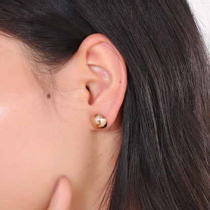 3 Pairs Elegant Cute Round Stainless Steel Ear Studs