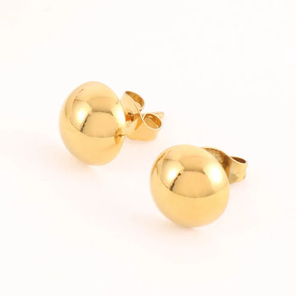 3 Pairs Elegant Cute Round Stainless Steel Ear Studs