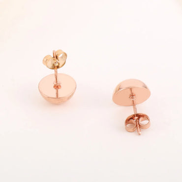 3 Pairs Elegant Cute Round Stainless Steel Ear Studs