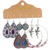 3 Pairs Ethnic Style Geometric Metal Enamel Women'S Earrings