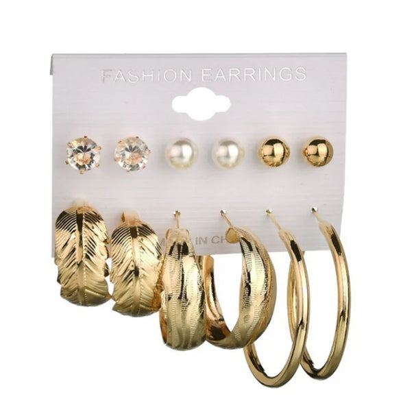 3 Pairs Simple Style Classic Style Irregular Heart Shape Pearl Plating Inlay Alloy Artificial Pearls Silver Plated Earrings