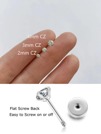 3 Pairs Simple Style Solid Color Plating Inlay Stainless Steel Zircon 14k Gold Plated Ear Studs