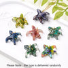 3 Pcs/Package 20x22mm Hole 1~1.9mm Natural Stone Copper 18K Gold Plated Multicolor Starfish Transparent Polished Pendant