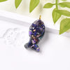 3 Pcs/Package 29x12.5mm Hole 1~1.9mm Natural Stone Copper 18K Gold Plated Multicolor Transparent Fish Polished Pendant