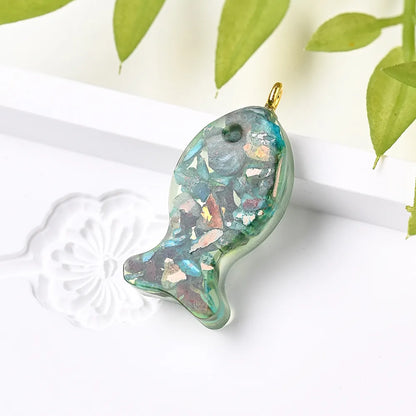 3 Pcs/Package 29x12.5mm Hole 1~1.9mm Natural Stone Copper 18K Gold Plated Multicolor Transparent Fish Polished Pendant