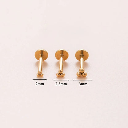 3 Pieces Casual Classic Style Round Moon Moon Titanium Alloy Ear Studs