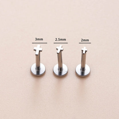 3 Pieces Casual Classic Style Round Moon Moon Titanium Alloy Ear Studs