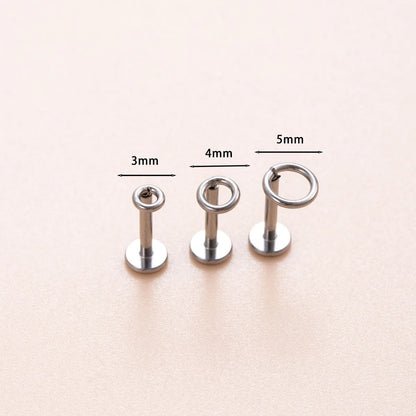 3 Pieces Casual Classic Style Round Moon Moon Titanium Alloy Ear Studs