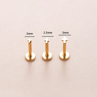 3 Pieces Casual Classic Style Round Moon Moon Titanium Alloy Ear Studs