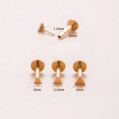 3 Pieces Casual Classic Style Round Moon Moon Titanium Alloy Ear Studs