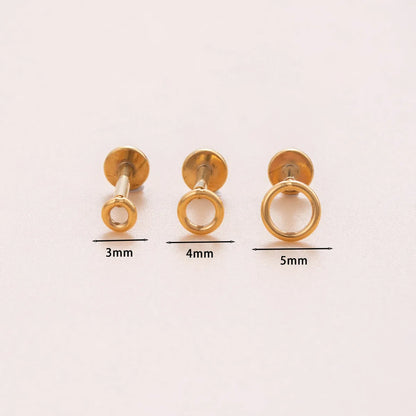 3 Pieces Casual Classic Style Round Moon Moon Titanium Alloy Ear Studs