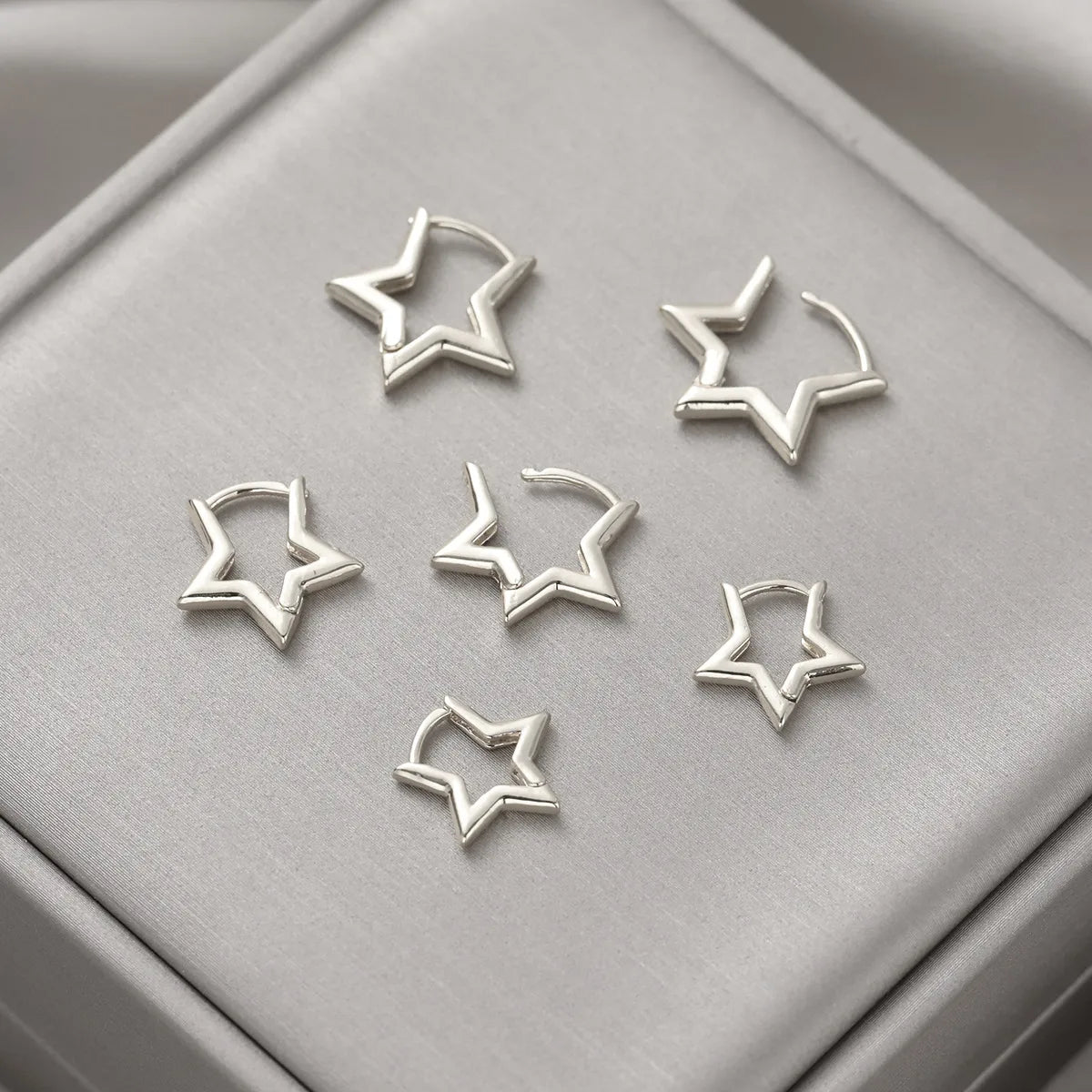 3 Pieces Set IG Style Cute Simple Style Star Alloy Earrings