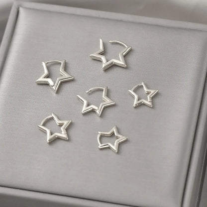 3 Pieces Set IG Style Cute Simple Style Star Alloy Earrings