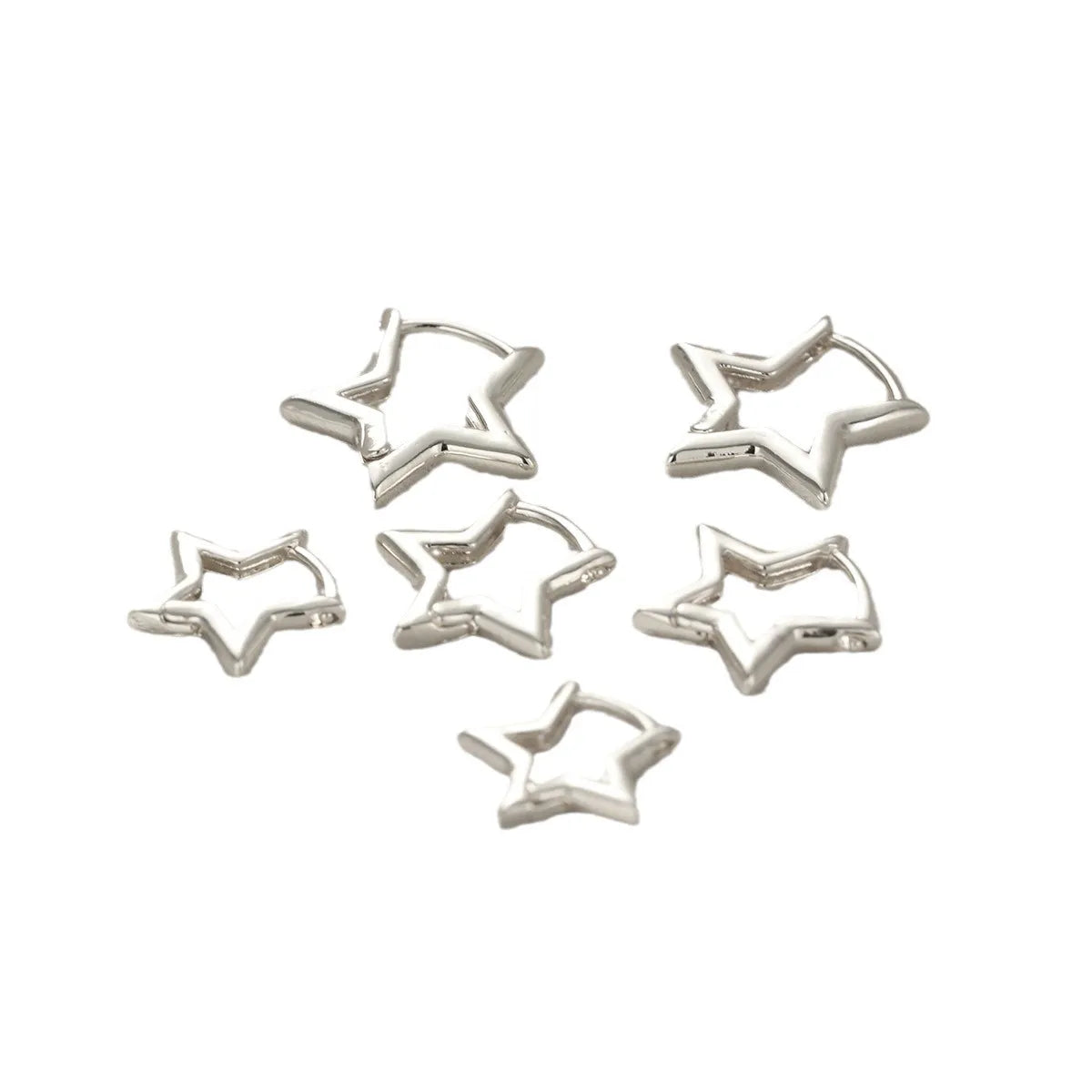 3 Pieces Set IG Style Cute Simple Style Star Alloy Earrings