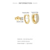 3 Pieces Set Simple Style Geometric Plating Inlay Sterling Silver Zircon Earrings Ear Studs