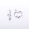 3 Sets Per Pack 18 * 20mm 24 * 7mm 304 Stainless Steel OT Buckle Heart Shape Solid Color OT Buckle Pendant Jewelry Buckle
