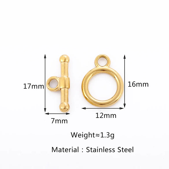 3 Sets Per Pack 18 * 20mm 24 * 7mm 304 Stainless Steel OT Buckle Heart Shape Solid Color OT Buckle Pendant Jewelry Buckle