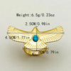 304 Stainless Steel 14K Gold Plated Elegant Preppy Style Beach Plating Hollow Out Inlay Eagle Flower Turquoise Rings