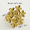 304 Stainless Steel 14K Gold Plated Elegant Princess Pastoral Plating Inlay Flower Pearl Rings