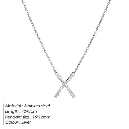 304 Stainless Steel 14K Gold Plated Simple Style Classic Style Plating Solid Color Pendant Necklace