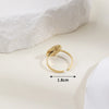 304 Stainless Steel 14K Gold Plated Simple Style Classic Style Plating Solid Color Rings