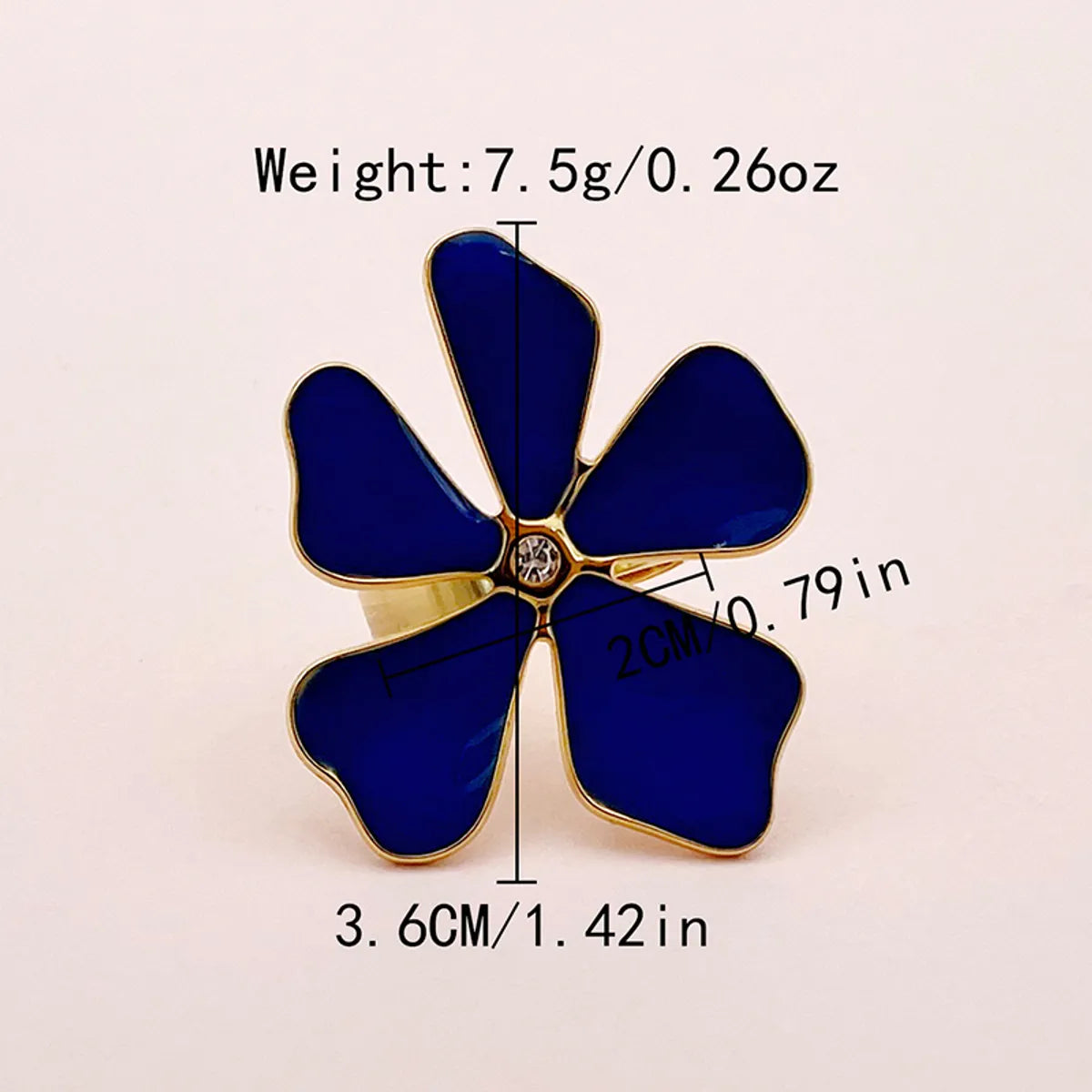 304 Stainless Steel 14K Gold Plated Simple Style Streetwear Enamel Plating Inlay Flower Zircon Rings