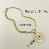 304 Stainless Steel 14K Gold Plated Vacation Marine Style Beach Beaded Plating Geometric Pendant Necklace