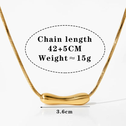 Wholesale Jewelry Casual Solid Color 304 Stainless Steel No Inlaid 16K Gold Plated White Gold Plated Gold Plated Pendant Necklace