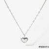 304 Stainless Steel 14K Gold Plated White Gold Plated Sweet Heart Shape Necklace